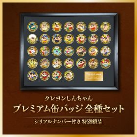 プレミアム缶バッジ全種セット特別額装