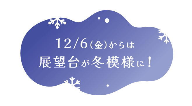 展望台が冬模様に！