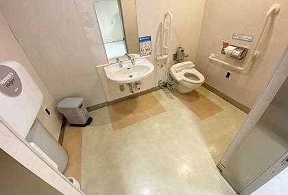 ワールドインポートマートビルB1優先トイレ内の設備写真