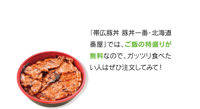 帯広豚丼 豚丼一番・北海道番屋